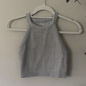 Aerie Heather Gray Ribbed Tank Top